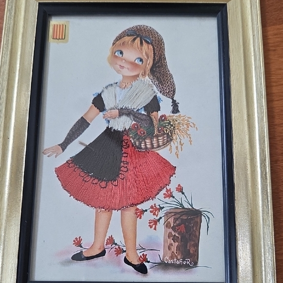 Castaner Art Print with Gold Frame and Red Accents - Picture 7 of 8